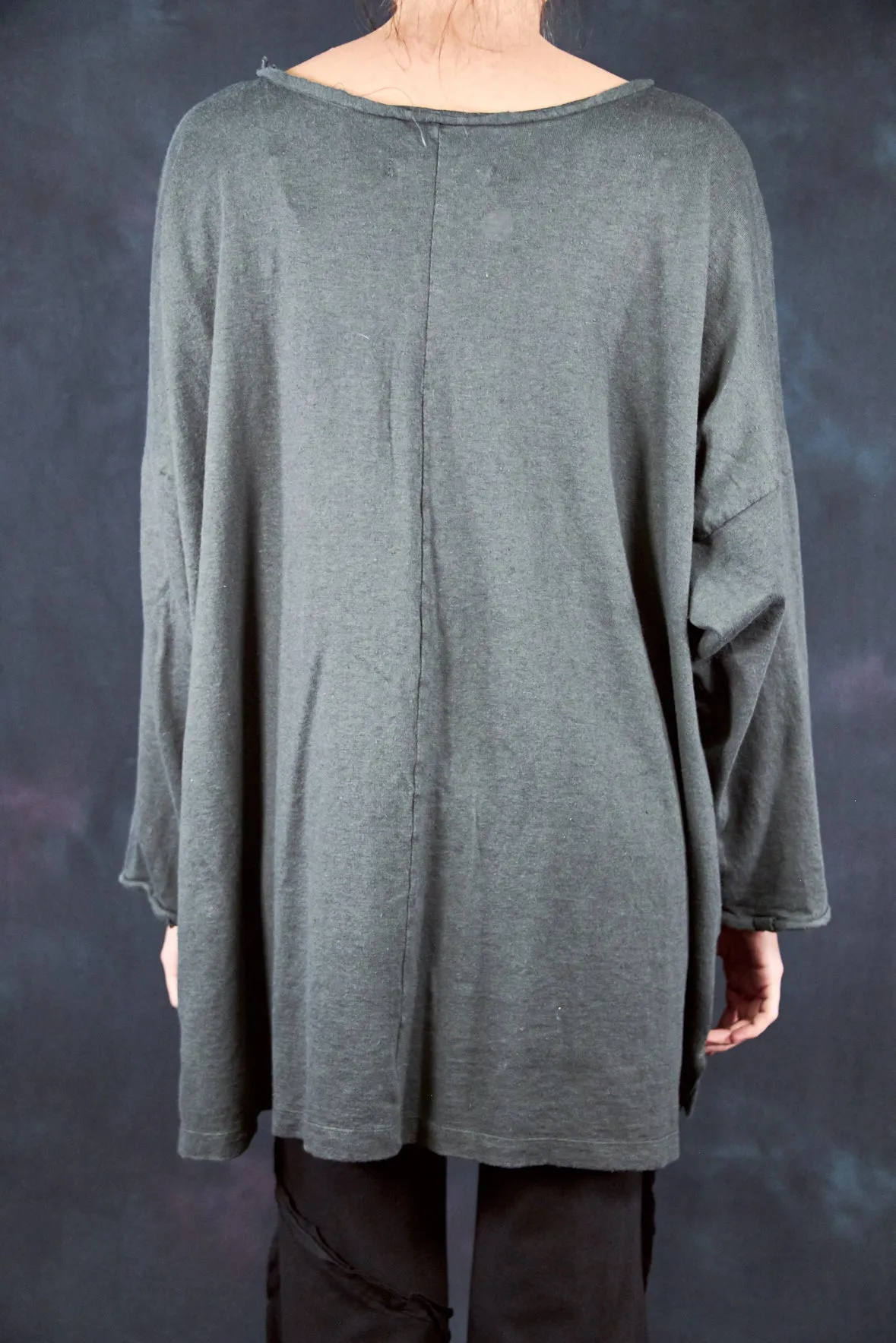 1585 Oversized Cabin Pullover Black Olive Drab-U