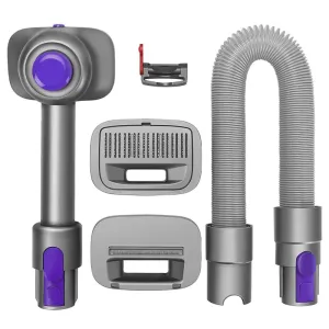 2-In-1 Dog Grooming And Deshedding Vacuum Brush Kit For Dyson V7 V8 V10 V11 V12 V15 Vaccum Cleaner Parts For Dog And Cat Hair