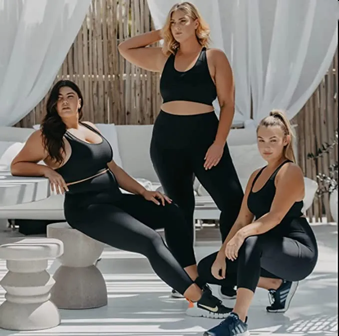 2 Pack Plus Size Leggings with Pockets for Women