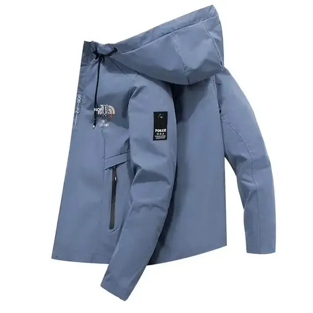 2025 Spring Autumn Fluffy Jacket Windproof Men's Casual Sports Print Hoodie Fashion for Men
