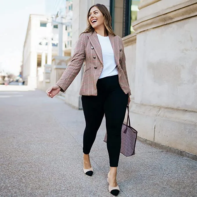 3 Pack Plus Size Leggings with Pockets for Women