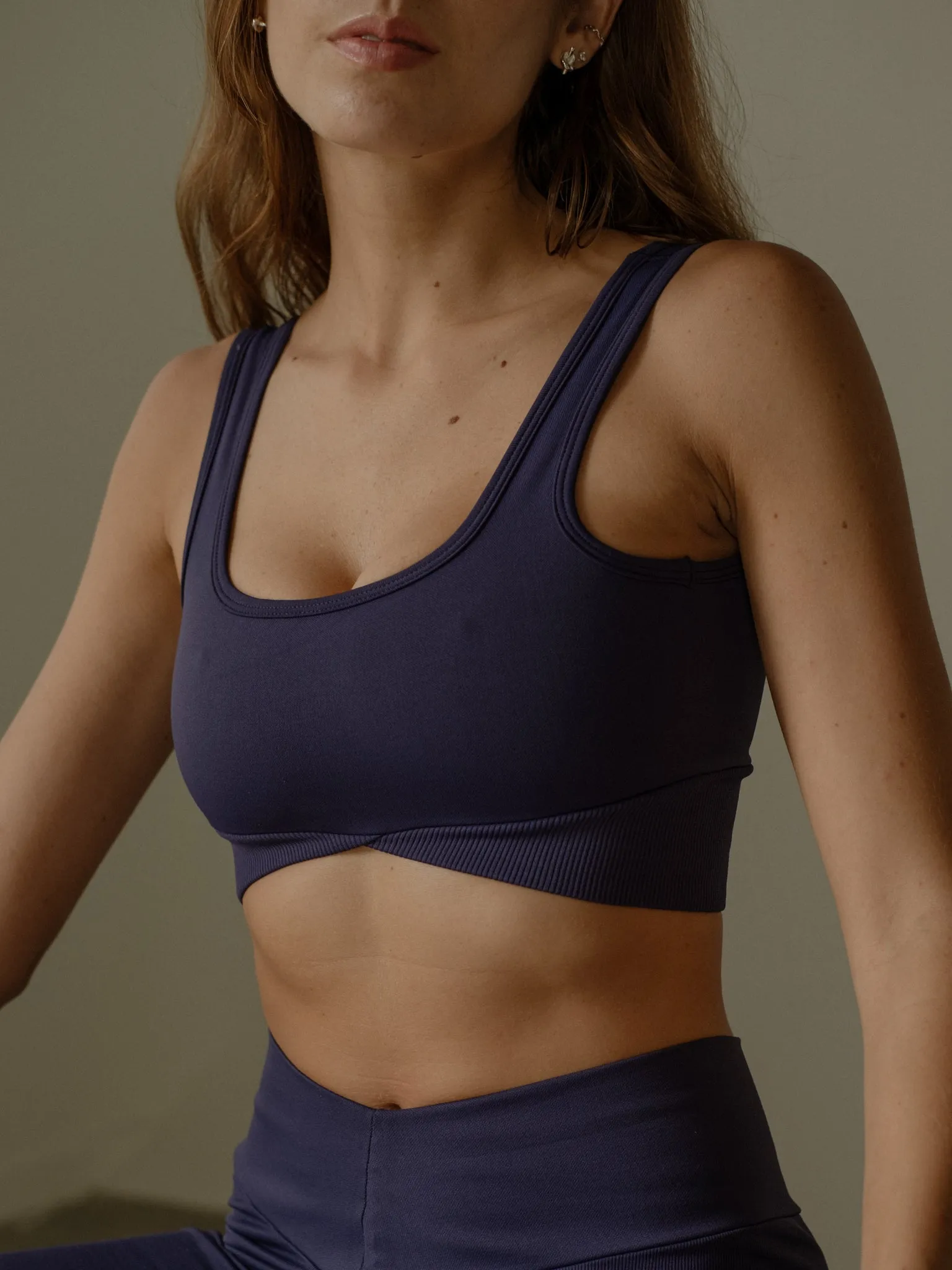 ABS SQUARE CROP TOP - DARK BERRY
