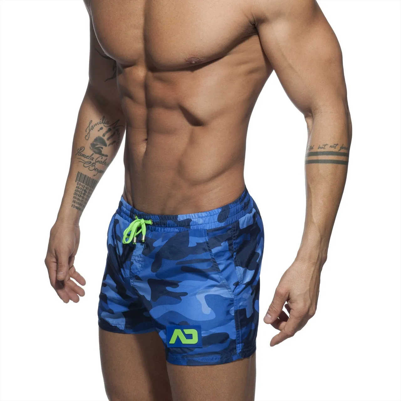 ADDICTED CAMOUFLAGE SWIMWEAR SHORT BLUE
