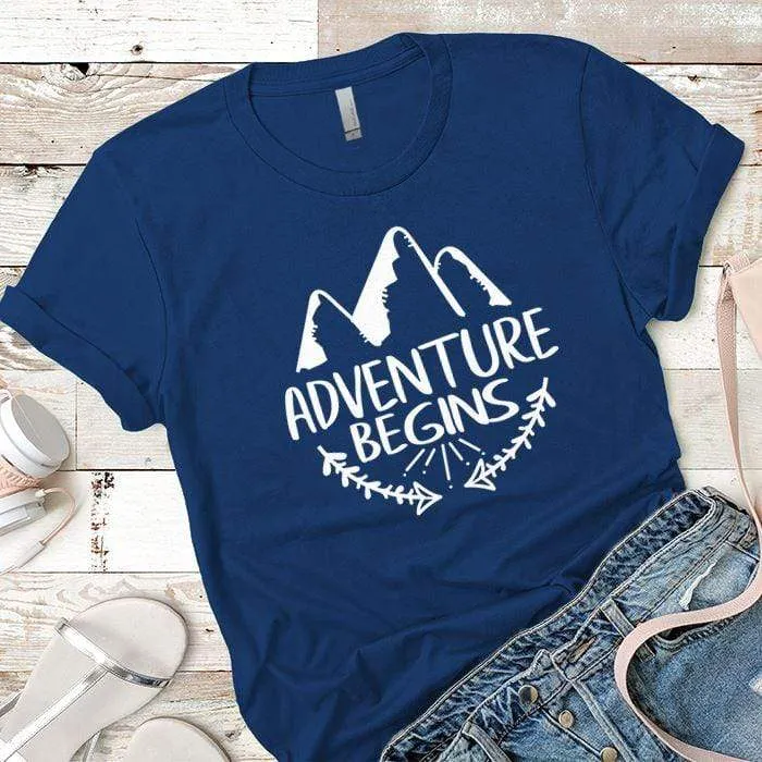 Adventure Begins Premium Tees