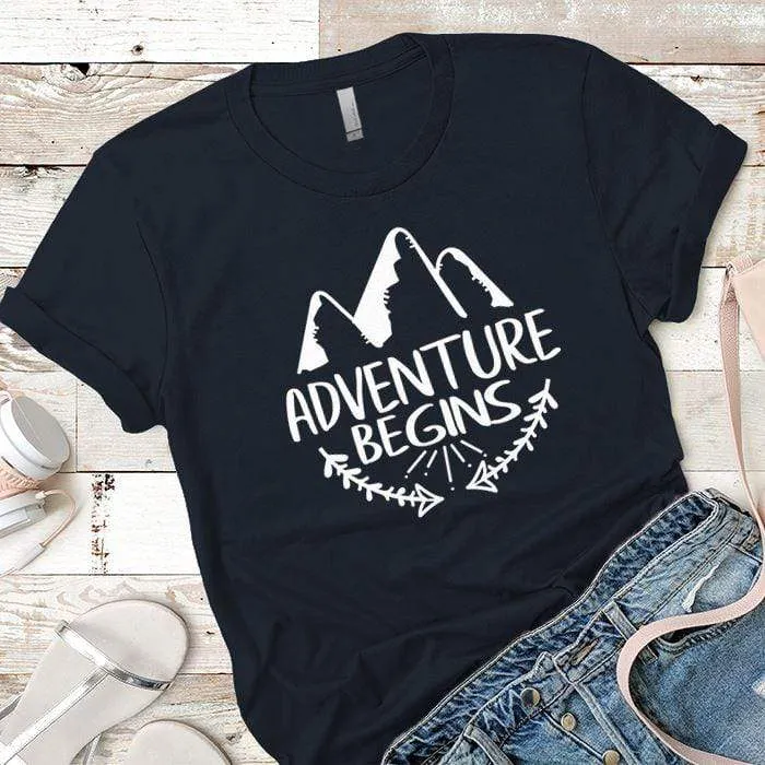 Adventure Begins Premium Tees