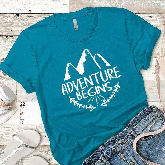 Adventure Begins Premium Tees