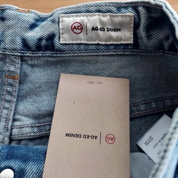 AG Adriano Goldschmied Jean Shorts High Rise  Wedgie Alexxis Shorts Size 27