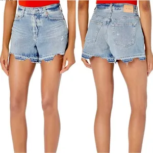 AG Adriano Goldschmied Jean Shorts High Rise  Wedgie Alexxis Shorts Size 27