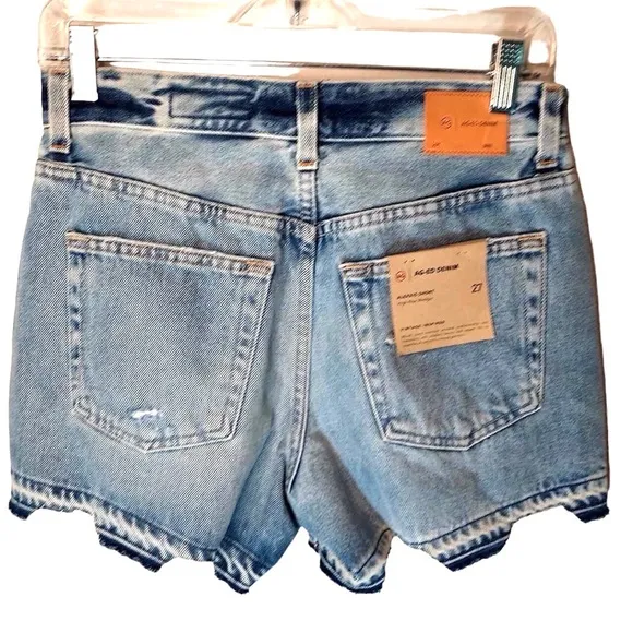 AG Adriano Goldschmied Jean Shorts High Rise  Wedgie Alexxis Shorts Size 27