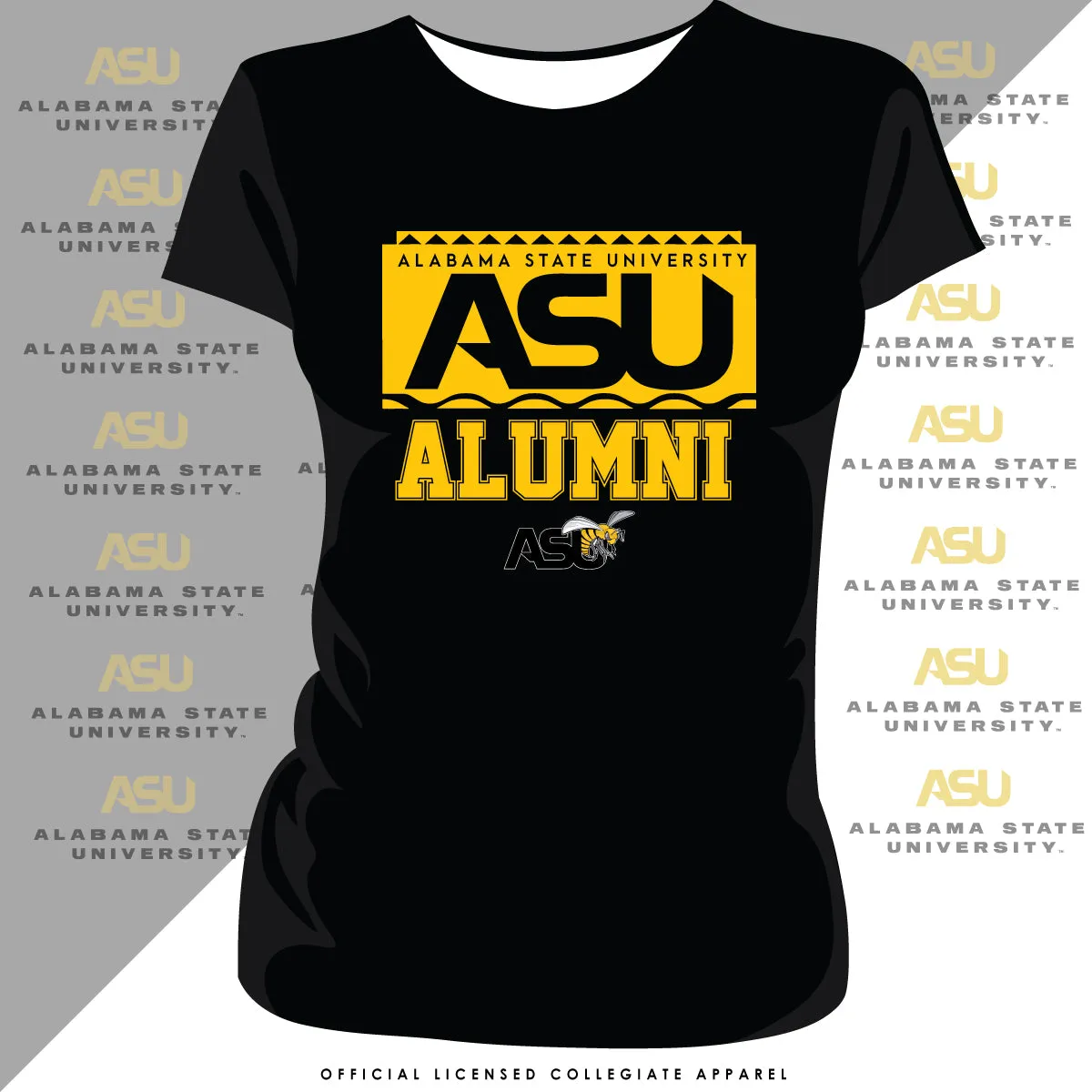 ALABAMA ST. | 90s ALUMNI Black Ladies Tees