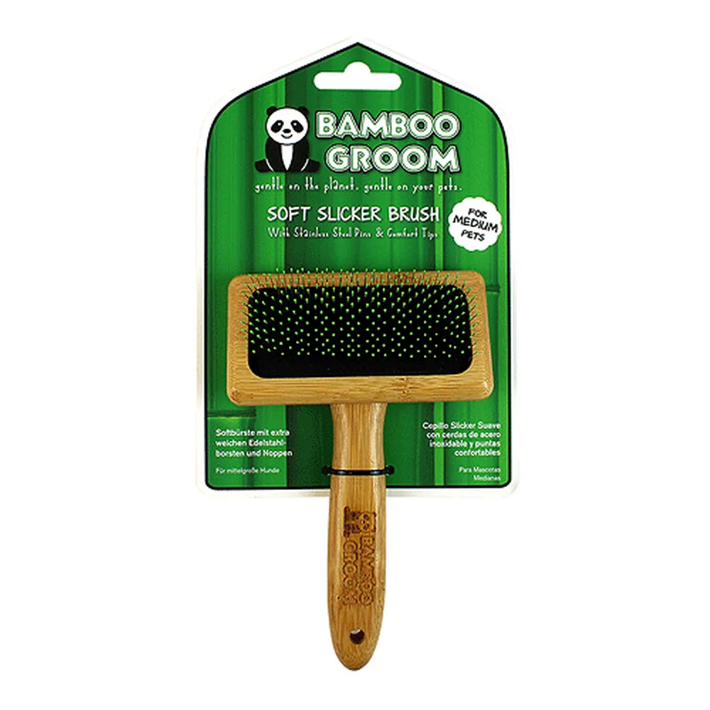 Alcott Bamboo Groom Slicker Brush s