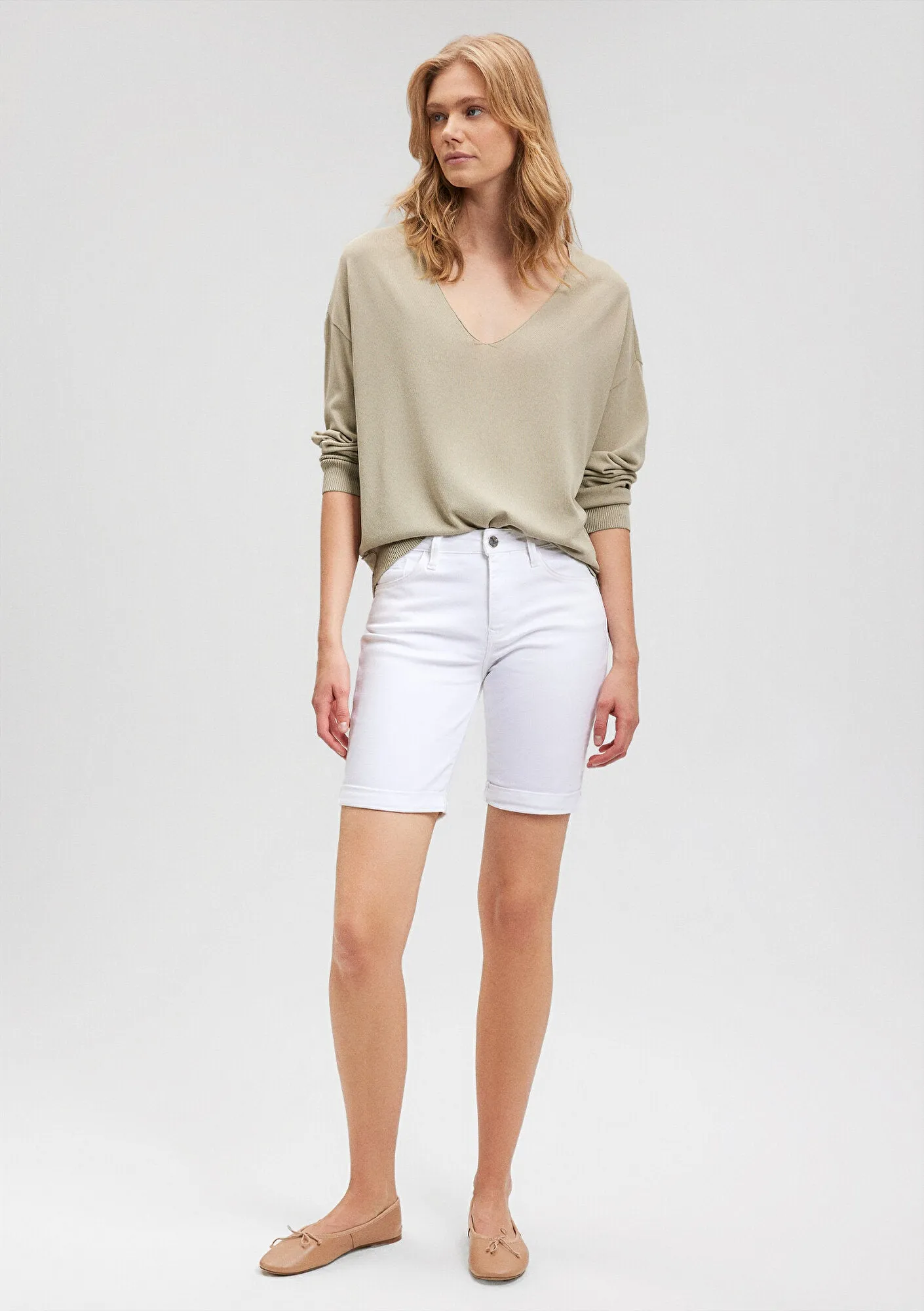 Alexis White Gold Jean Shorts