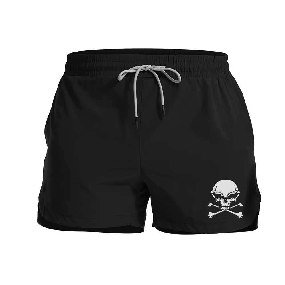Alien Skull Graphic Shorts