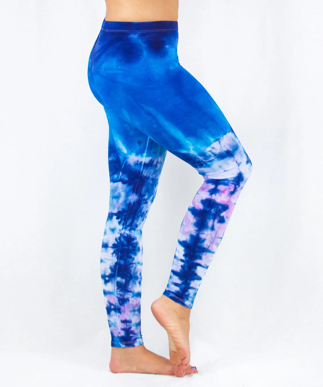 Amethyst Angelite Tie Dye Yoga Leggings