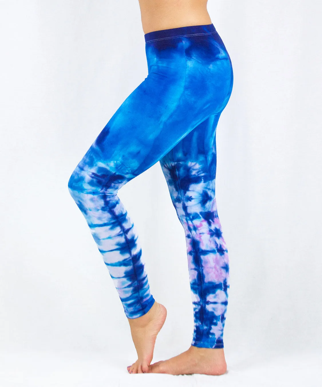 Amethyst Angelite Tie Dye Yoga Leggings