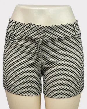 Ann Taylor Loft Cream And Black Fashion Printed Shorts (W28)