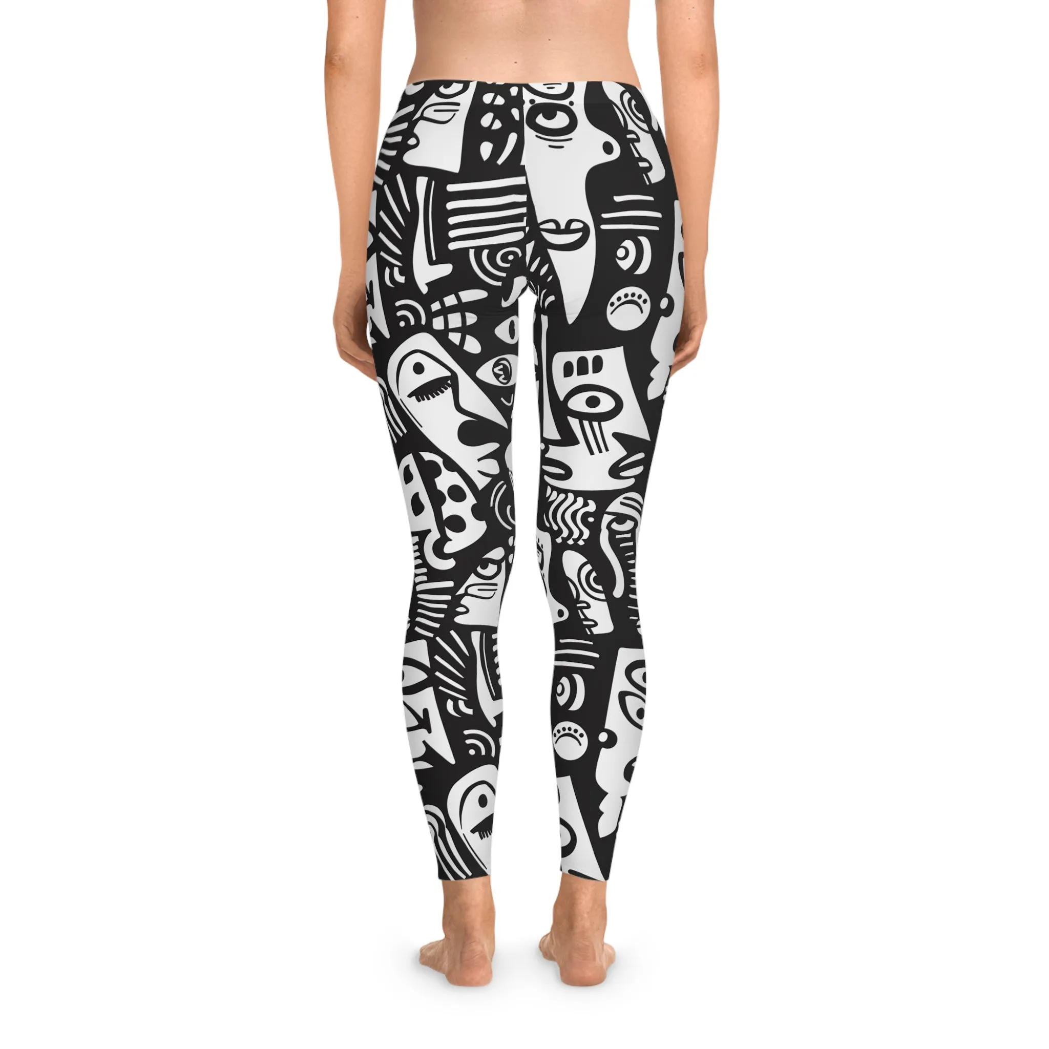 Artistic Chaos Stretchy Leggings for Active Wear & Relaxation