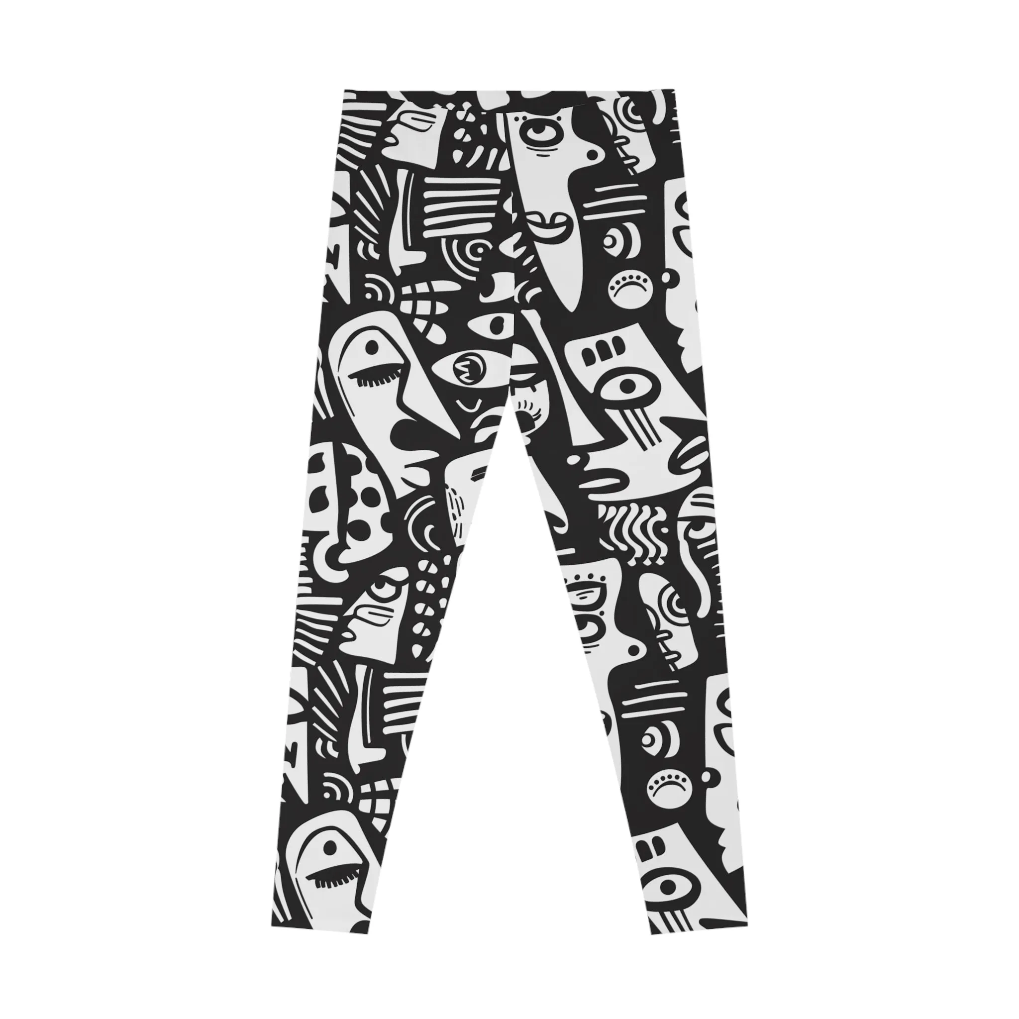 Artistic Chaos Stretchy Leggings for Active Wear & Relaxation