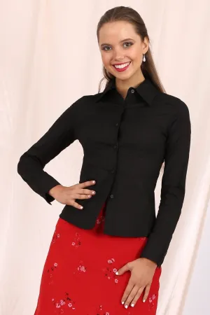 Aspen fitted shirt in black