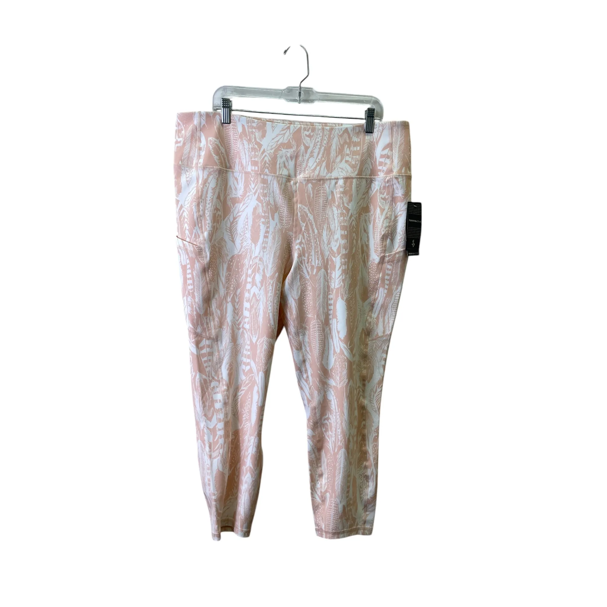 Athletic Leggings By Torrid In Orange & White, Size:3X