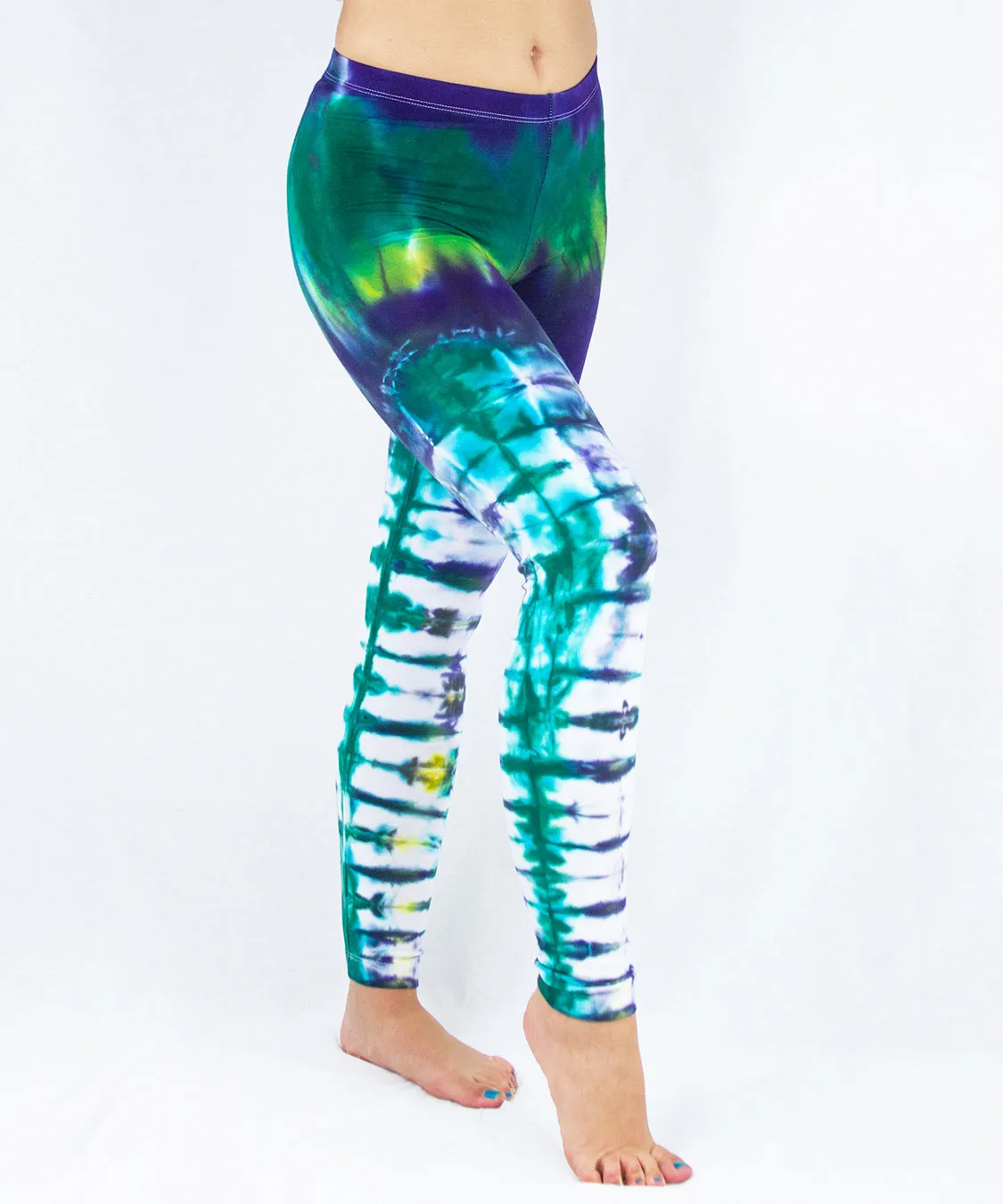 Aurora Borealis Tie Dye Yoga Leggings