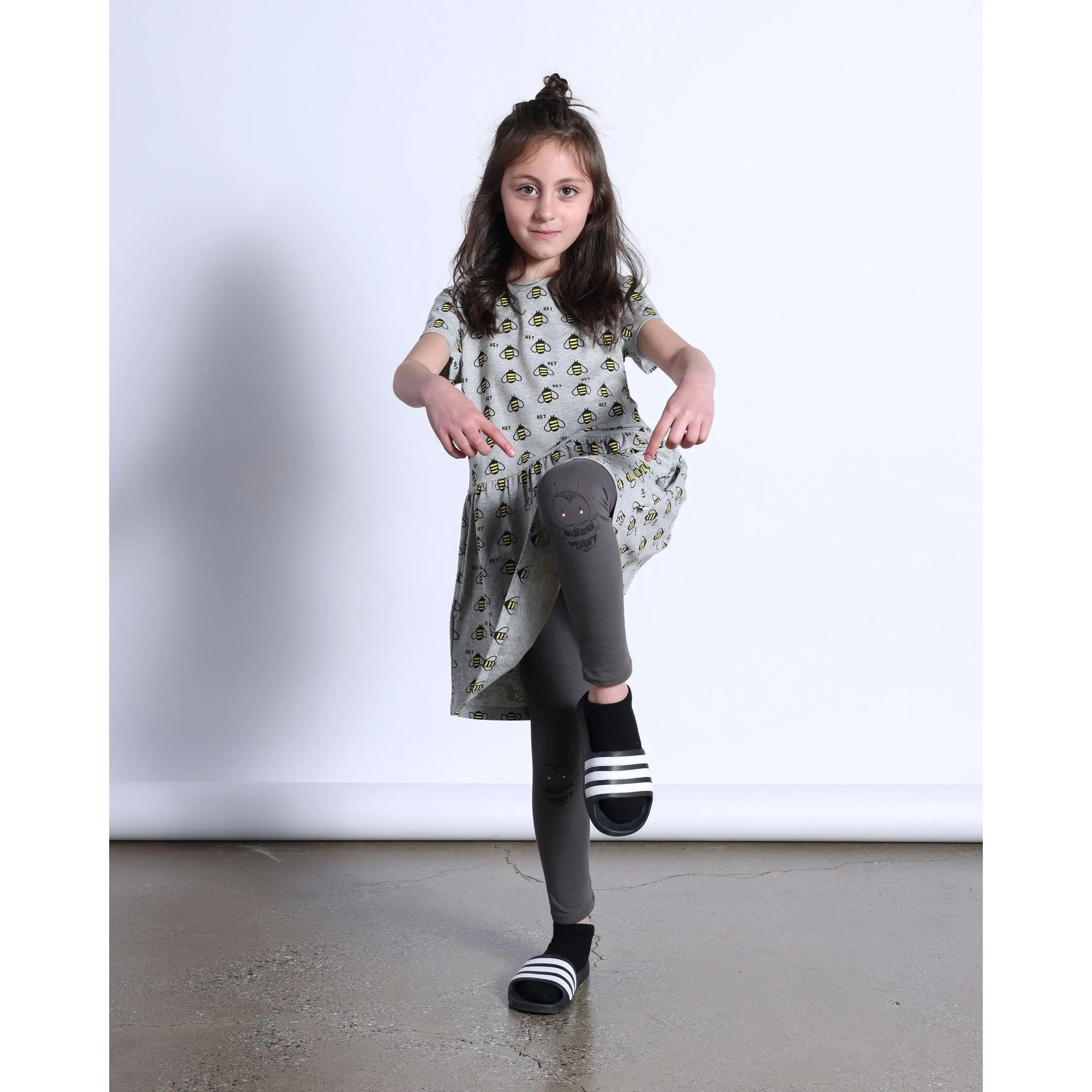 Bees Knees Tights- Dark Grey