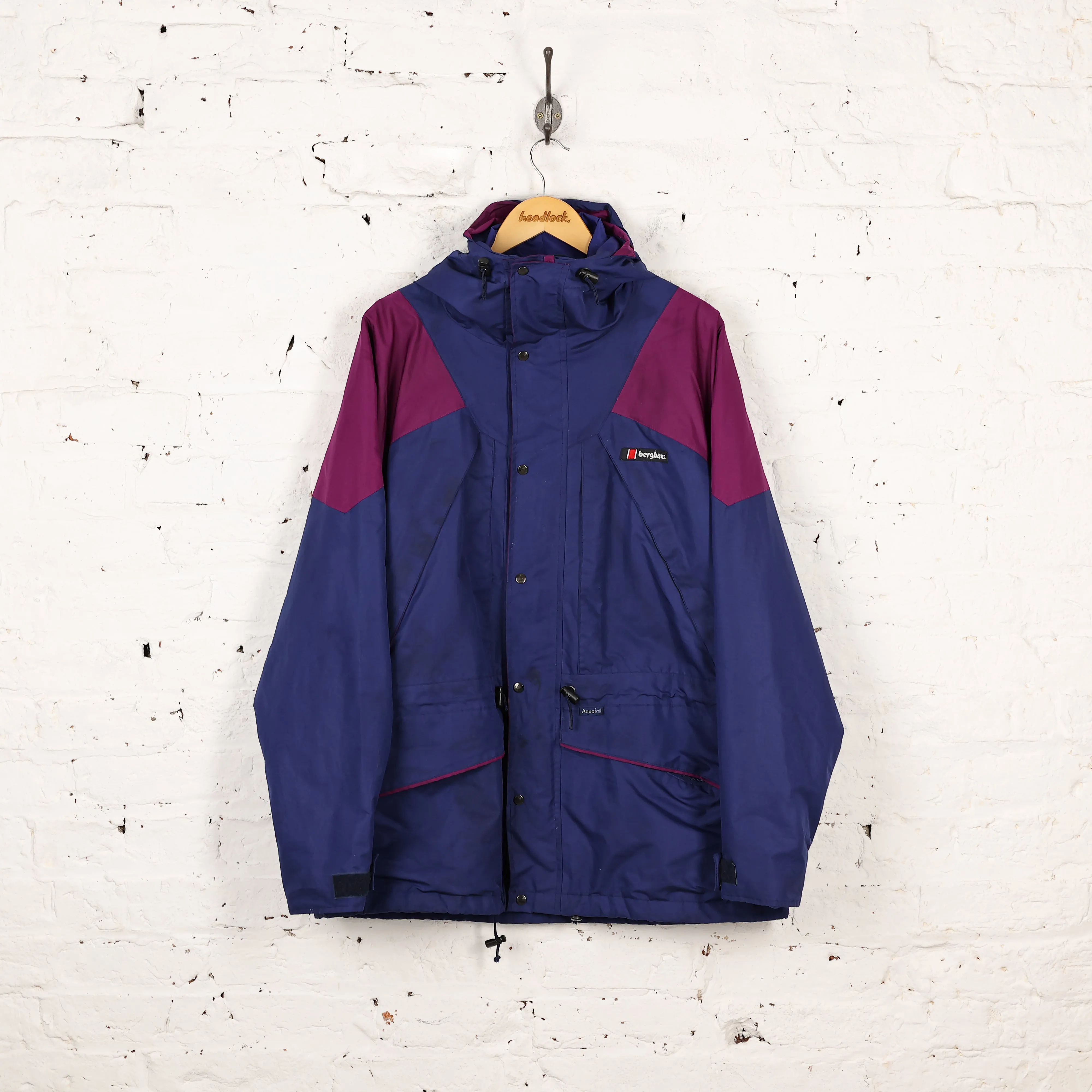 Berghaus Aquafoil 90s Rain Jacket - Blue - XL