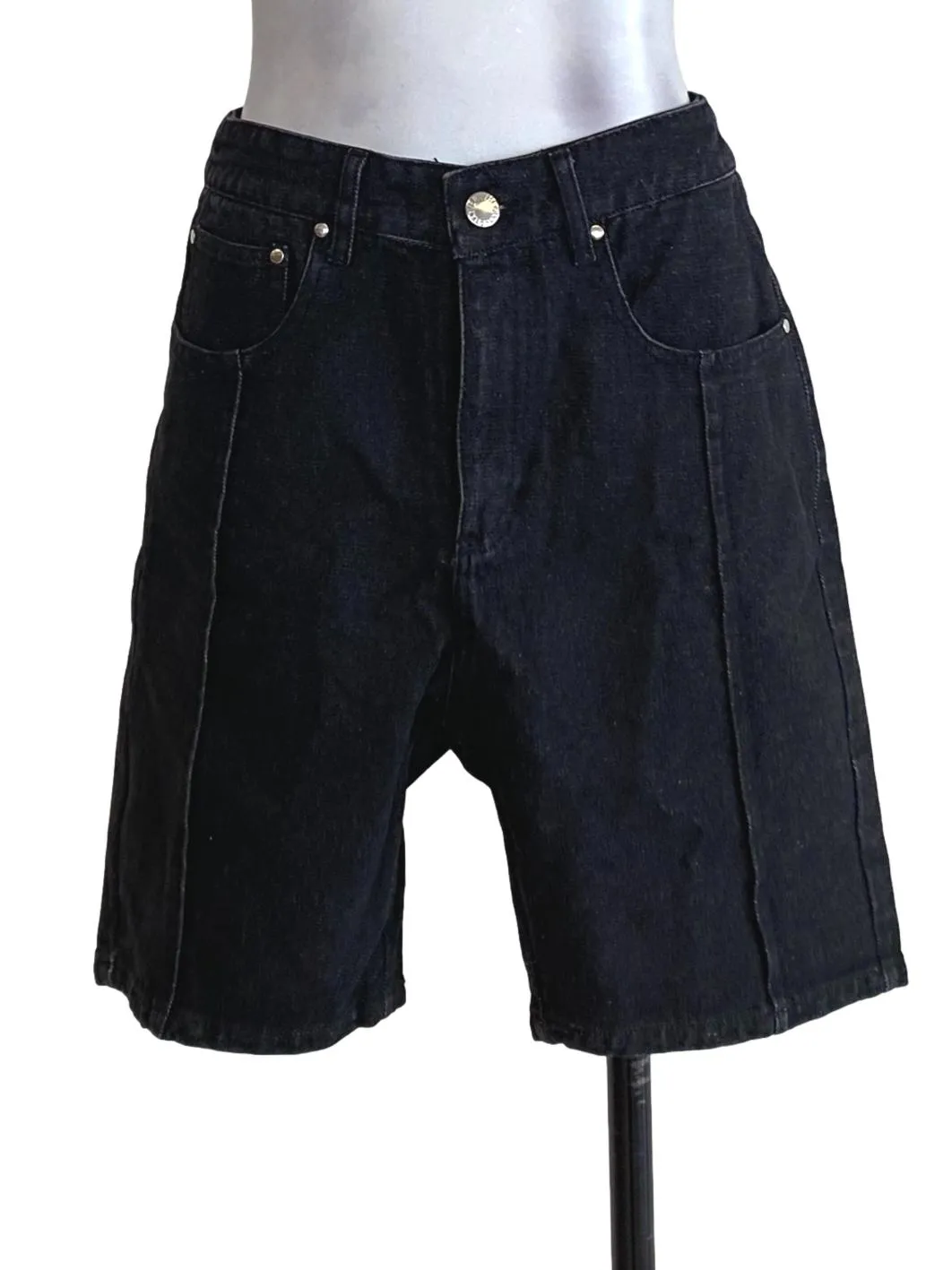 Black Denim Shorts