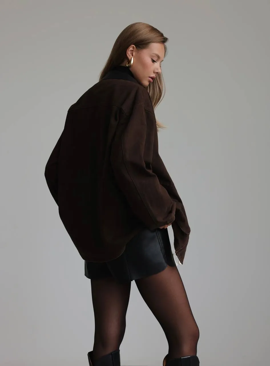 Black Eco Leather Vest