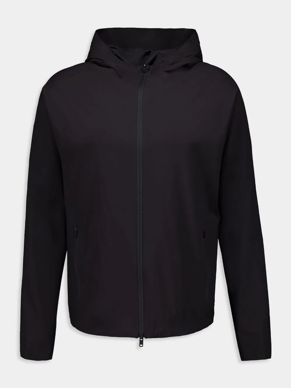 Black Lightweight Hooded Jacket