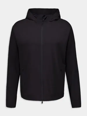 Black Lightweight Hooded Jacket