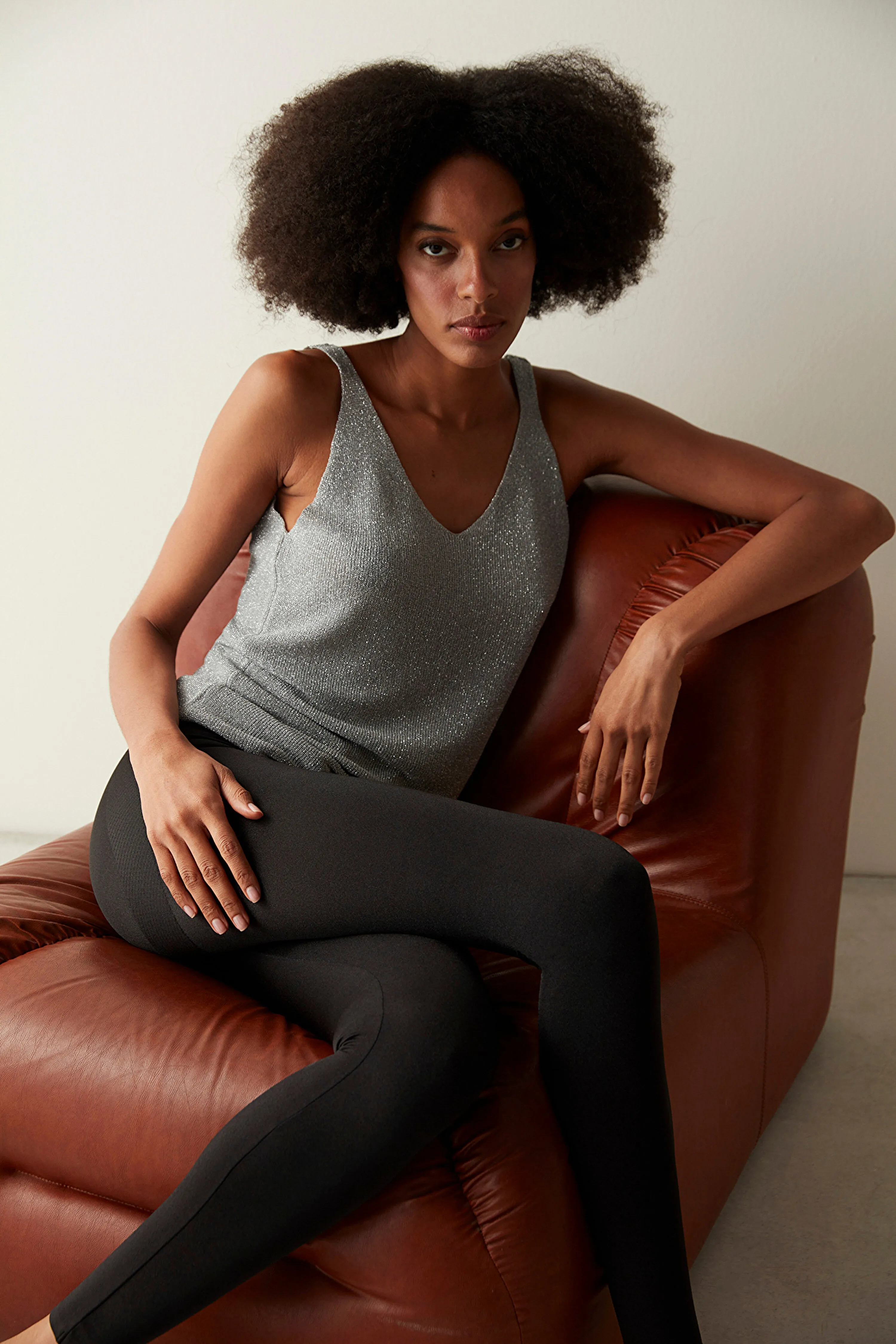 Black Miracle Shiny Pop Up Leggings
