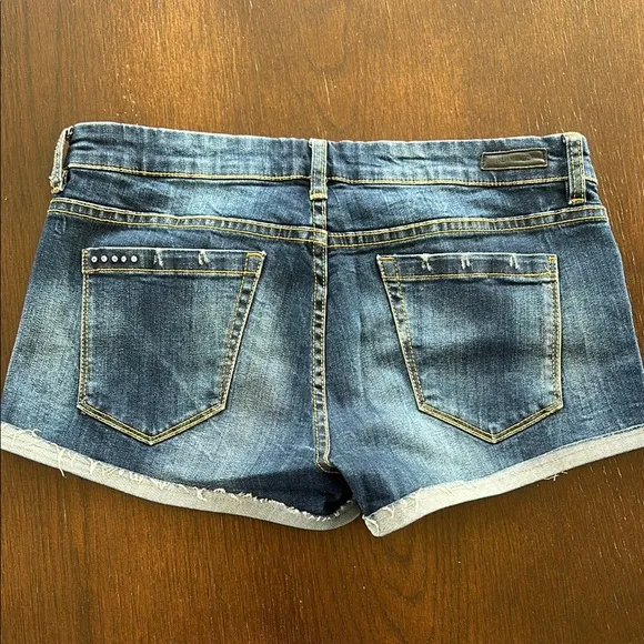 Blank NYC Women's Cuffed Blue Denim Shorts