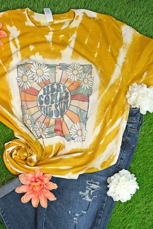 Bleached Daisy Here Comes The Sun Unisex Blend Tee