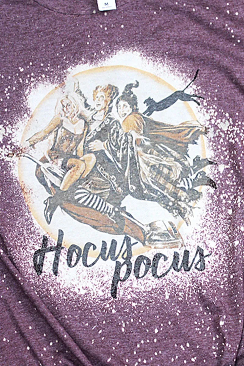 Bleached Vintage Hocus Pocus Unisex Poly-Rich Blend Tee