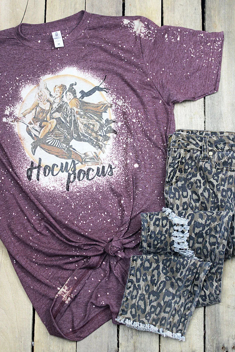 Bleached Vintage Hocus Pocus Unisex Poly-Rich Blend Tee