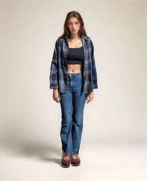 Blue Checkered Long Sleeve Shirt