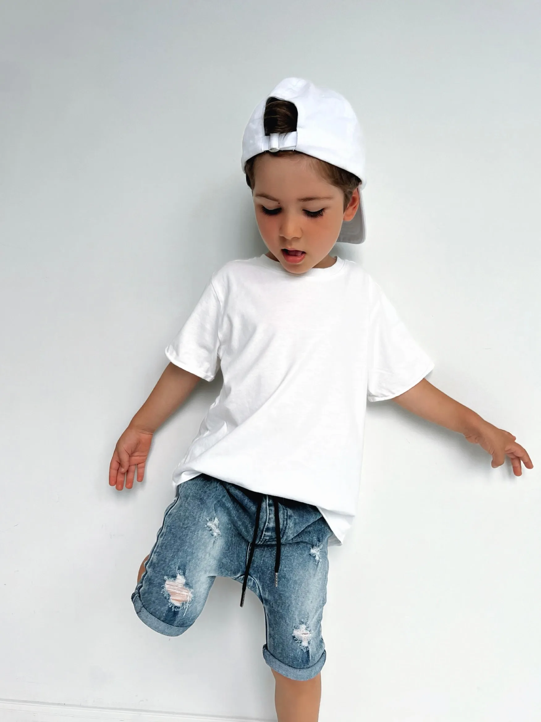Blue Wash Denim Shorts