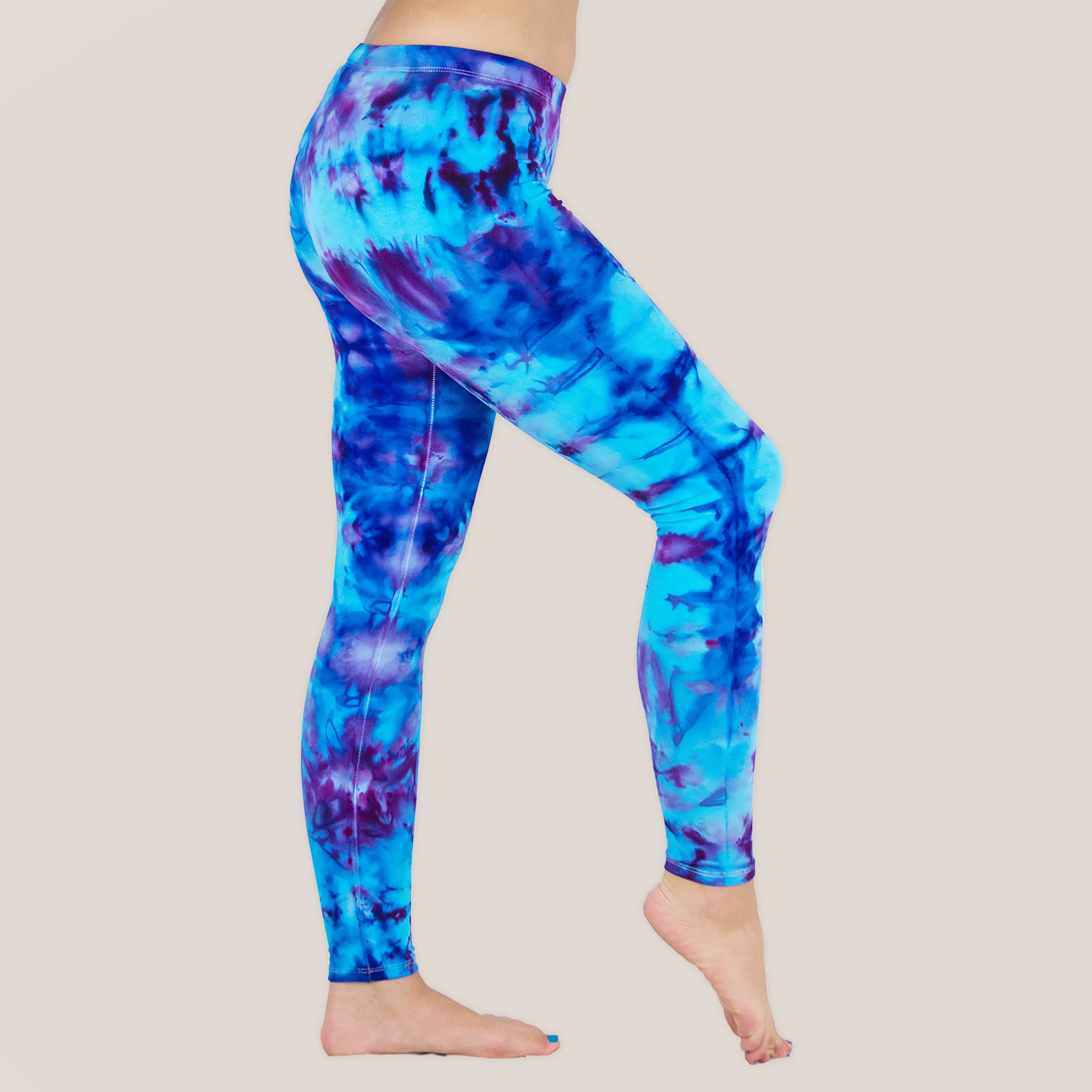Blueberry Ice Dye Yoga Leggings