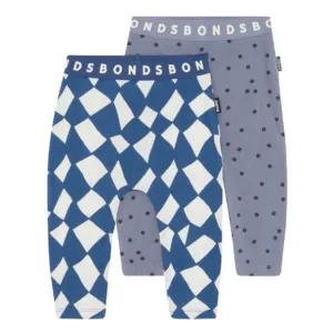 BONDS Roomies 2 Pack Legging - Cubic Cascade/Ditsy Dots