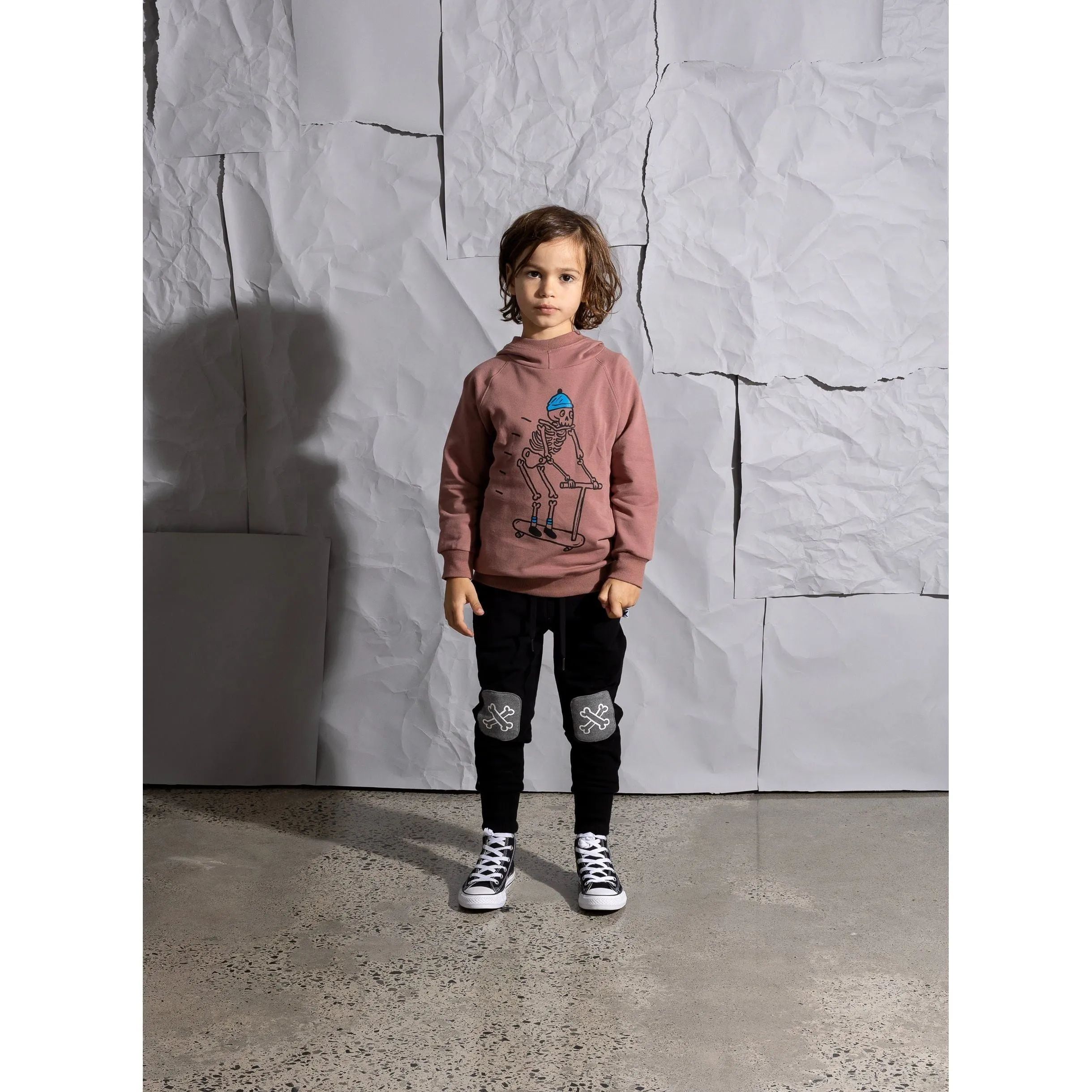Bones Furry Patch Trackies - Black/Charcoal