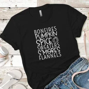 Bonfires Pumpkin Spice Premium Tees