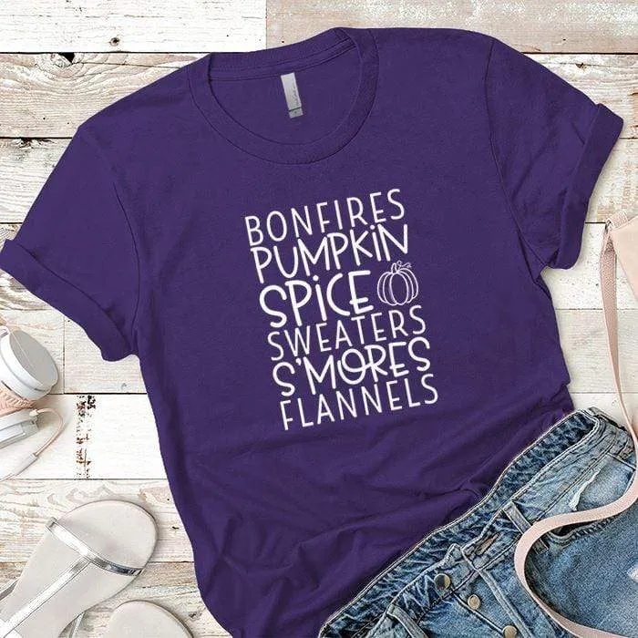 Bonfires Pumpkin Spice Premium Tees