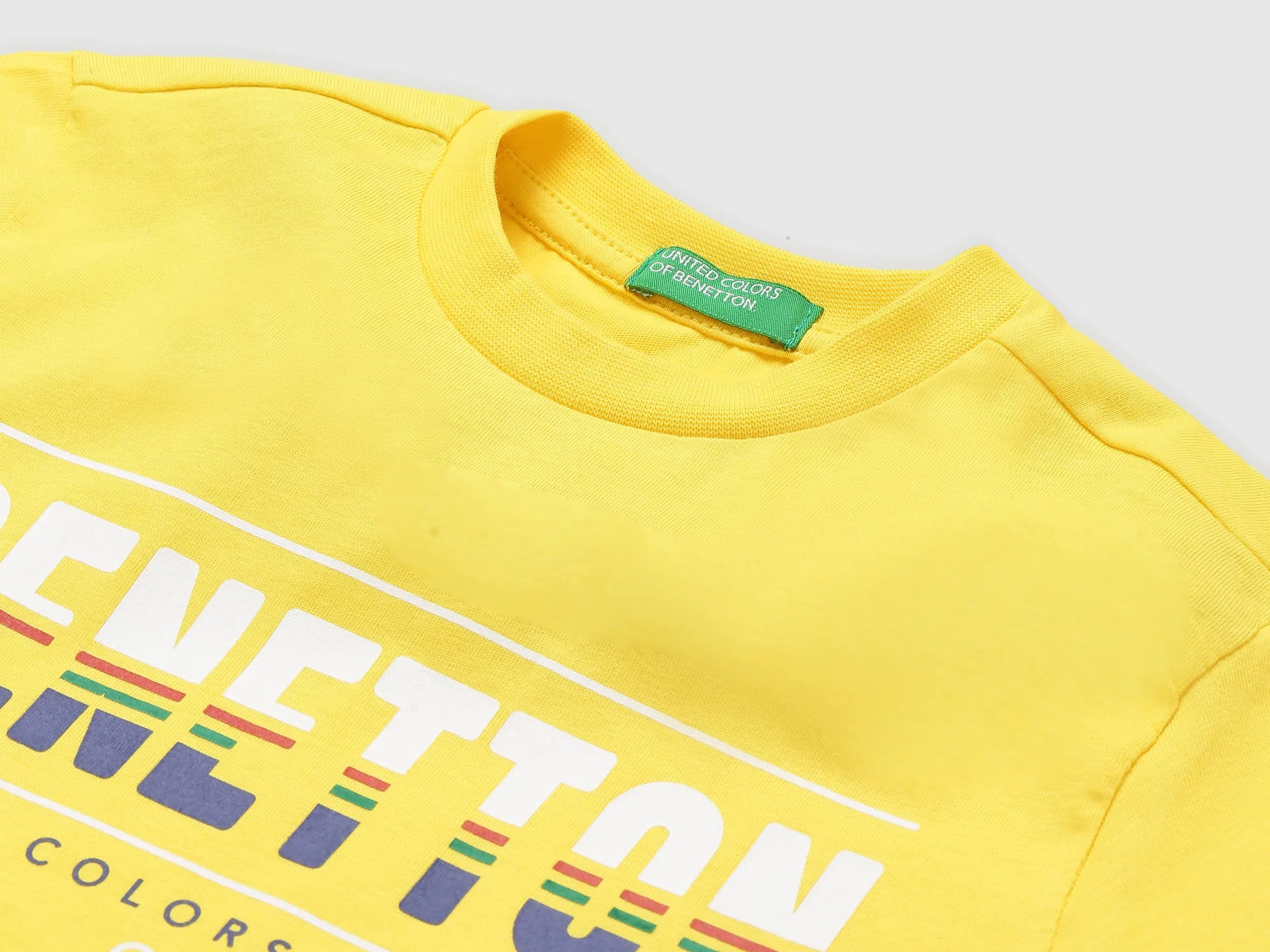 Boys Yellow Printed Regular T Shirt