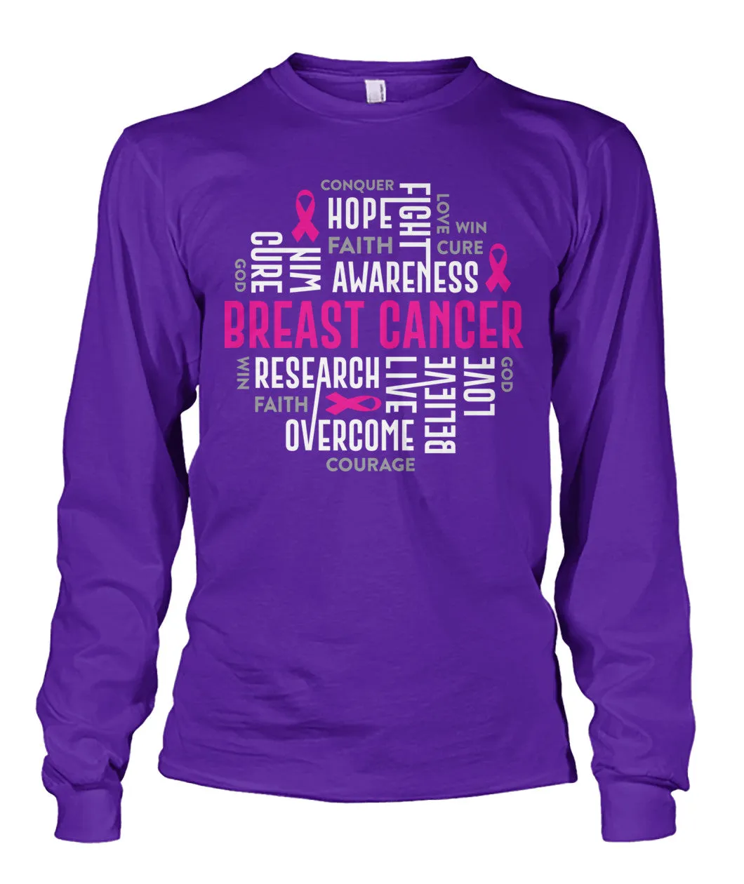 Breast Cancer Motivational Shirts and Long Sleeves