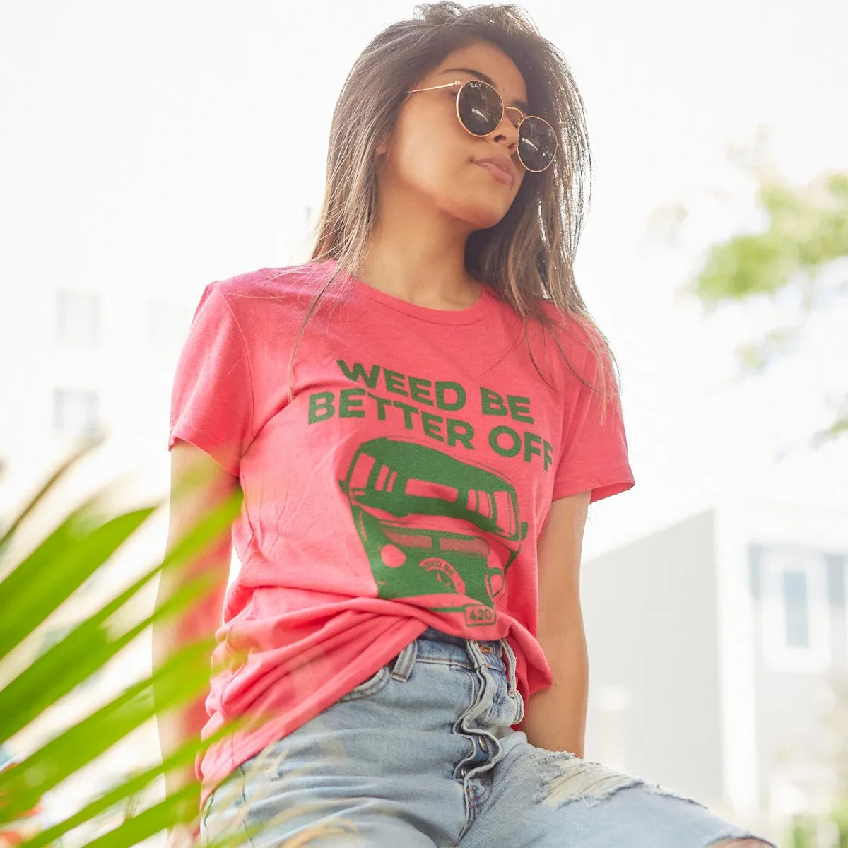 Bus Logo, Women Heathered T-Shirt