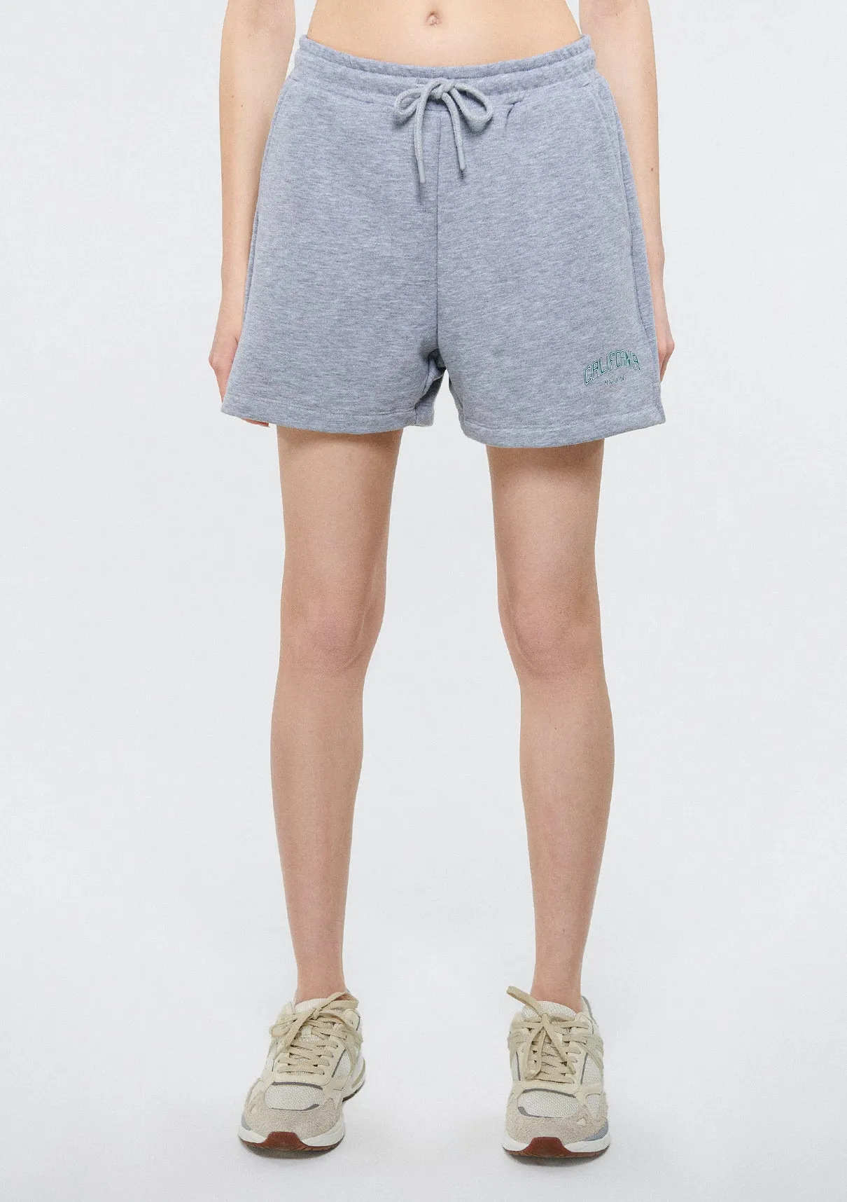 California Printed Grey Shorts