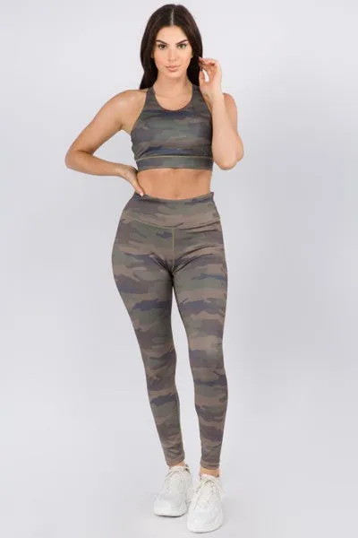 Camo High Rise Performance Leggings
