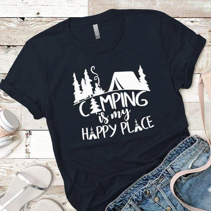 Camping Is My Happy Place 2 Premium Tees