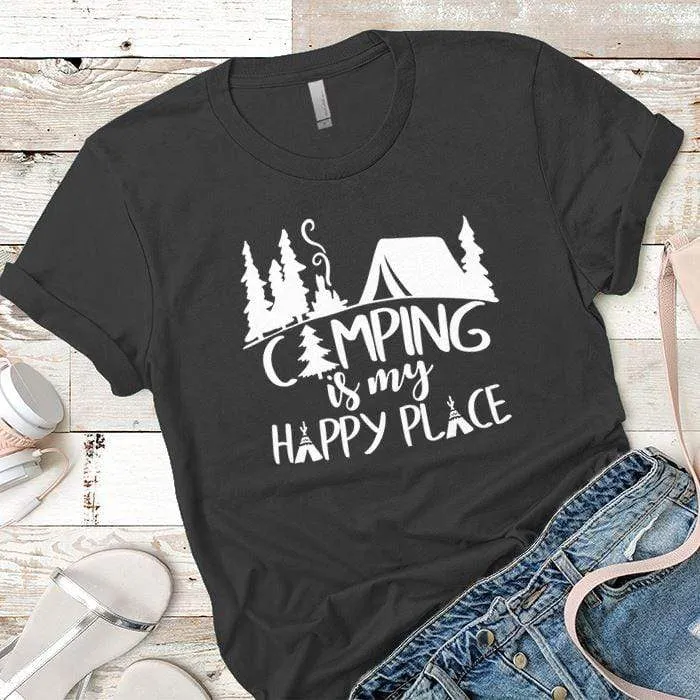 Camping Is My Happy Place 2 Premium Tees